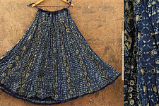 Flowers in a River ~ Ajrakh Skirt {Long}~ 1